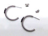 NEW Genuine Harley Jewelry Bar and Shield Black Heart Hoop Earrings HDE0547
