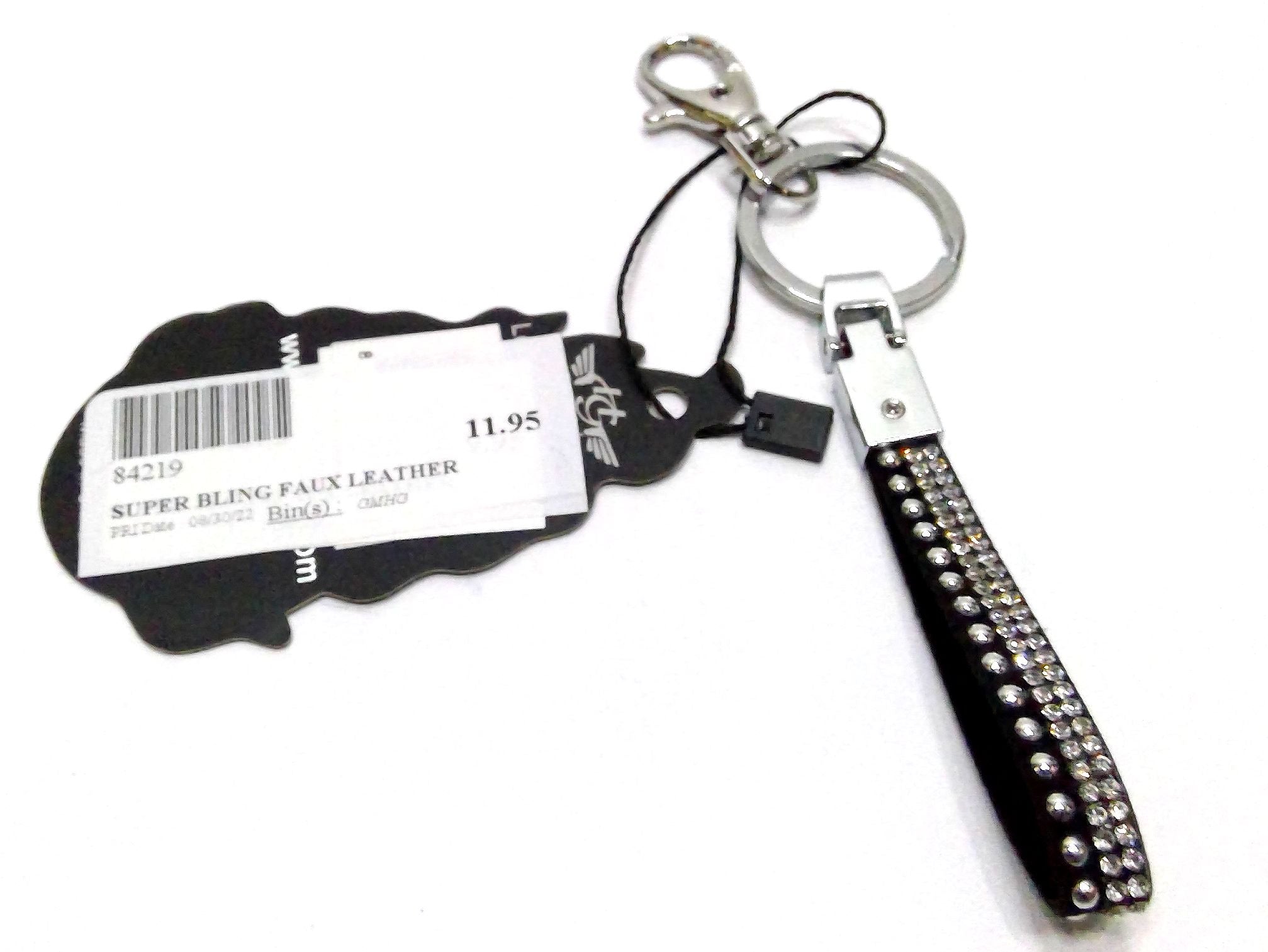 NEW Genuine Harley Super Bling Faux Leather Keychain HG84219