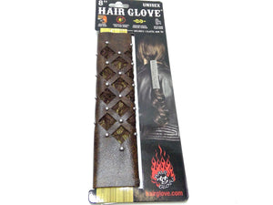 NEW Hair Glove 8" Brown Diamond Cut-Out with Lace 38046
