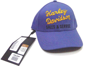 NEW Genuine Harley Gray Blue Sales & Service Embroidered Ball Cap Hat 97691-22VW