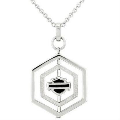 NEW Genuine Harley Hexagon Spinner Necklace HDN0437-16ADJ