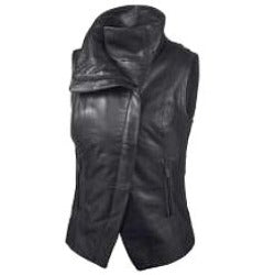 NEW Harley Womans Leather & Compression Vest Small 96737-19VW/000S