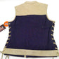 NEW MFG First Womans Light Tan Leather & Denim Vest Small L010-S