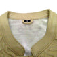 NEW MFG First Womans Light Tan Leather & Denim Vest Medium L010-M