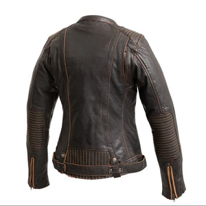NEW Womans First Electra Motorcycle Leather Jacket Small FIL198CHLZ