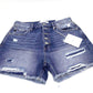 NEW Womans Kancan Size 9/28 Ivy Button Fly High Rise Mom Shorts KC8610M-9