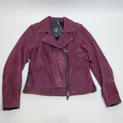 NEW Womans Harley Bezel Biker Port Royale Leather Jacket Small 97007-22VW