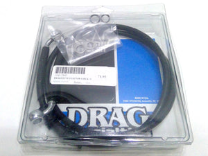Drag Specialties Extended Length Black Vinyl Brake Line Kit +2" 1741-2847