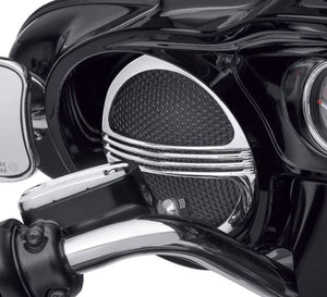 NEW Genuine Harley 2014Up Touring Defiance Fairing Speaker Chrome Grill 76000685