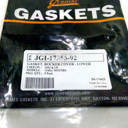 James Gasket Lower Rocket Cover Gasket 4pk Harley Evo JGI-17355-92 15-0997