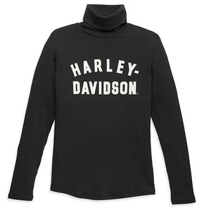 NEW Women Harley-Davidson Black Beauty Turtleneck Shirt Small 96466-23VW
