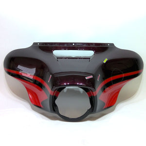 Harley 2014UP Batwing Fairing Black Garnet Electric Red Carbon Dust 57000628EDK