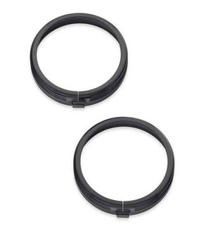 NOS Genuine Harley 4" Defiance Auxiliary Lamp Trim Rings Black Anodized 61400354