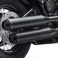 NOS Genuine Harley M8 Satin Black Street Cannon Muffler Shields Long 65400461