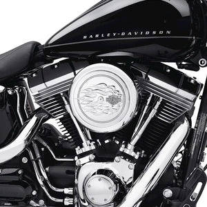 NEW Genuine Harley Chrome Flames Air Cleaner Trim 2012-17 Softail Slim 61400005