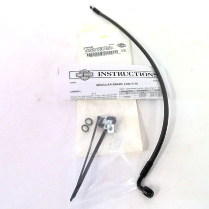 NOS Genuine Harley Black 20.5" 90° Brake Line 41800443