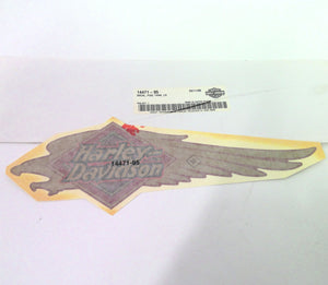 NOS Genuine Harley 1995 Softail Left Victory Red/Pale Gold Tank Decal 14471-95